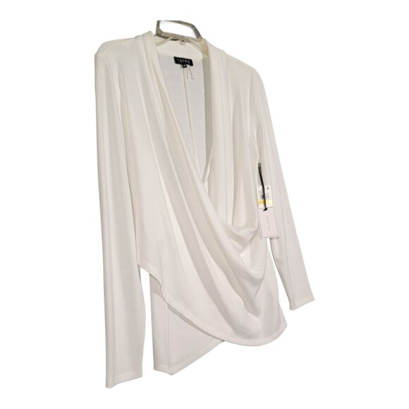 1. State Cross Front Cozy Knit Top Long Sleeve White Women's Size Medium NWT - Picture 3 of 12